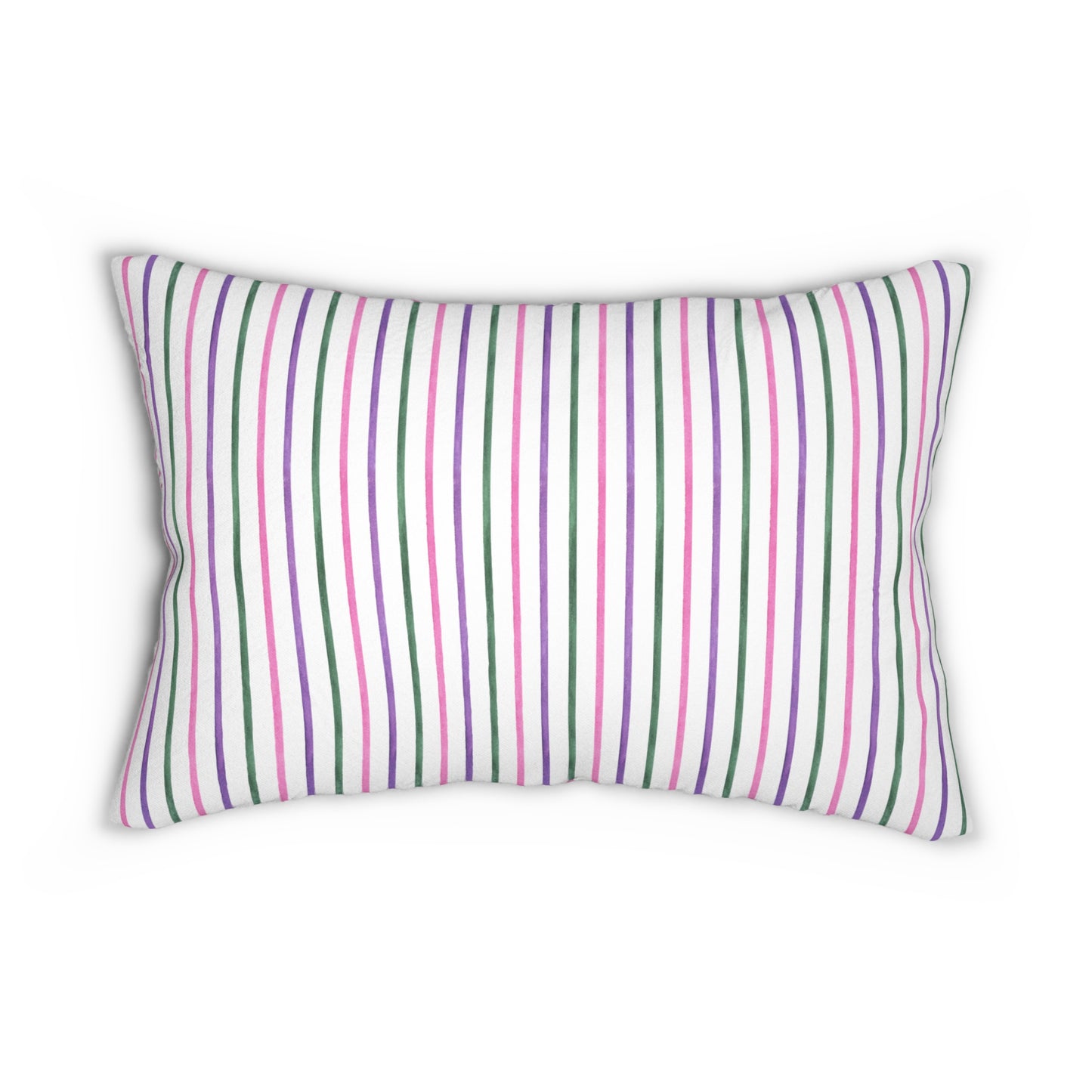 Candy Stripe Lumbar Pillow - Spun Polyester - Double-Sided Print - Concealed Zipper - 20" x 14"