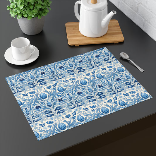 Dutch Blue Tulip Placemat - 18" x 14".