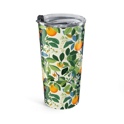Happy Oranges & Blossoms Insulated Tumbler - 20 oz. Stainless Steel, Glossy Finish