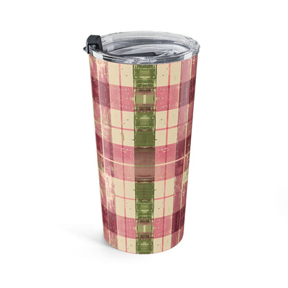 Spring Serenade Plaid Insulated Tumbler - 20 oz. Stainless Steel, Glossy Finish