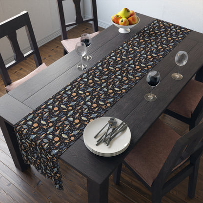 Galactic Space Rocket Romp Table Runner - Cotton Twill - Available in 2 sizes: 16" x 72" and 16" x 90".