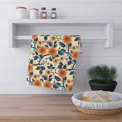 Golden Vine Tapestry Kitchen Towel - Cotton Twill - 18" x 30"