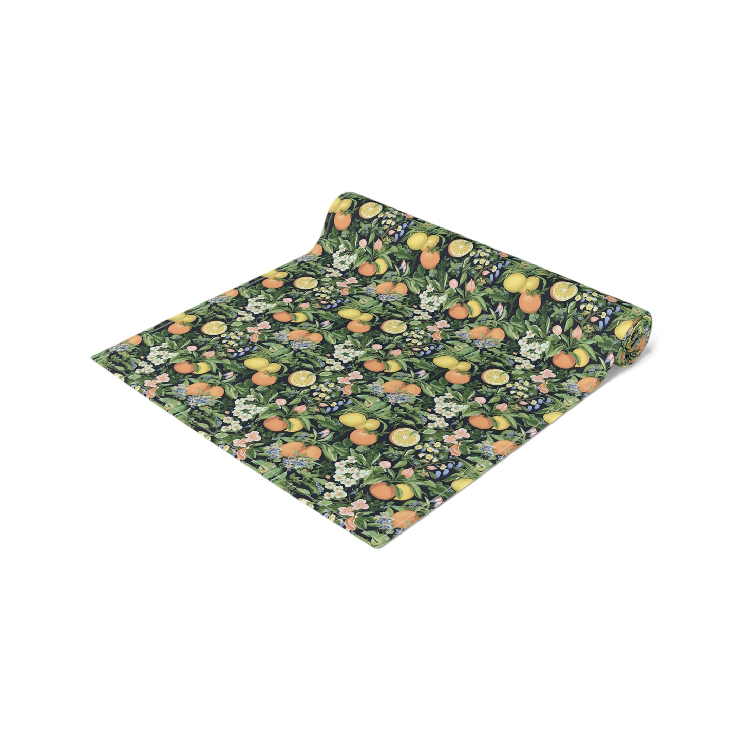 Classic Fruit & Floral Table Runner - Cotton Twill - Available in 2 sizes: 16" x 72" and 16" x 90".