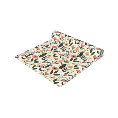 Autumn Bloom Delight Table Runner - Cotton Twill - Available in 2 sizes: 16" x 72" and 16" x 90".