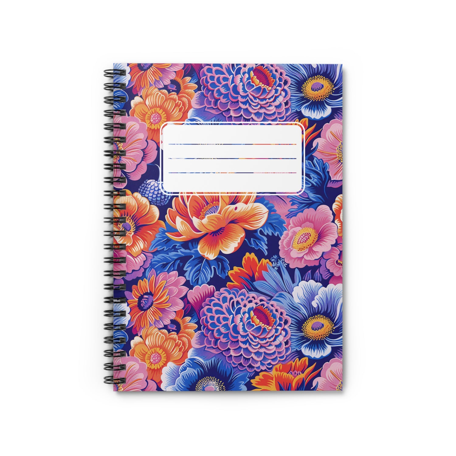 Zinnias in Bloom Chic Spiral Notebook - Ruled Line - Bloom with Color – A Canvas of Zinnias to Inspire Every Page!