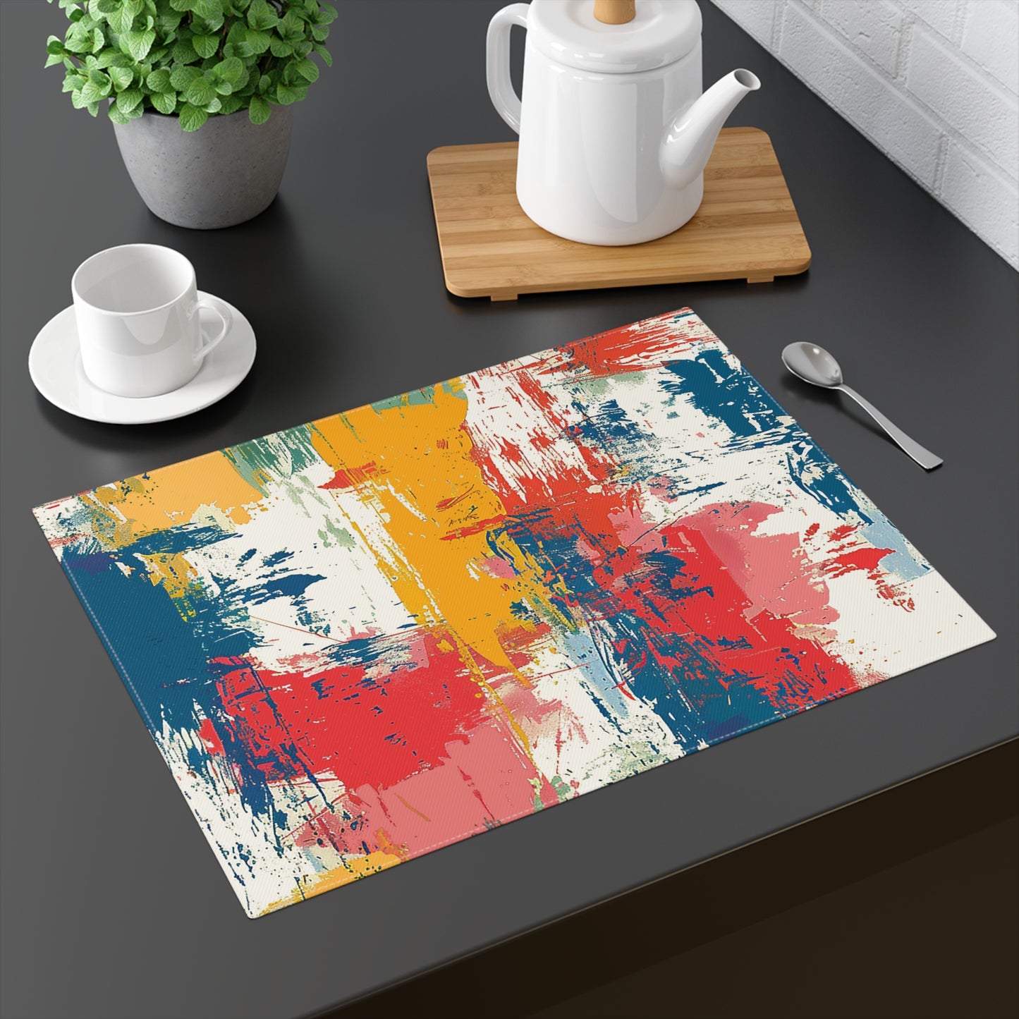 Paint Splash Palette Placemat - 18" x 14".