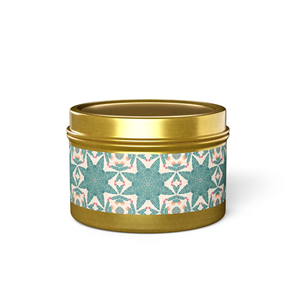 Desert Cactus Star Tin Candle. Southwest Starlight in a Tin. Available in 2 sizes, 3 finishes, and 5 scents.