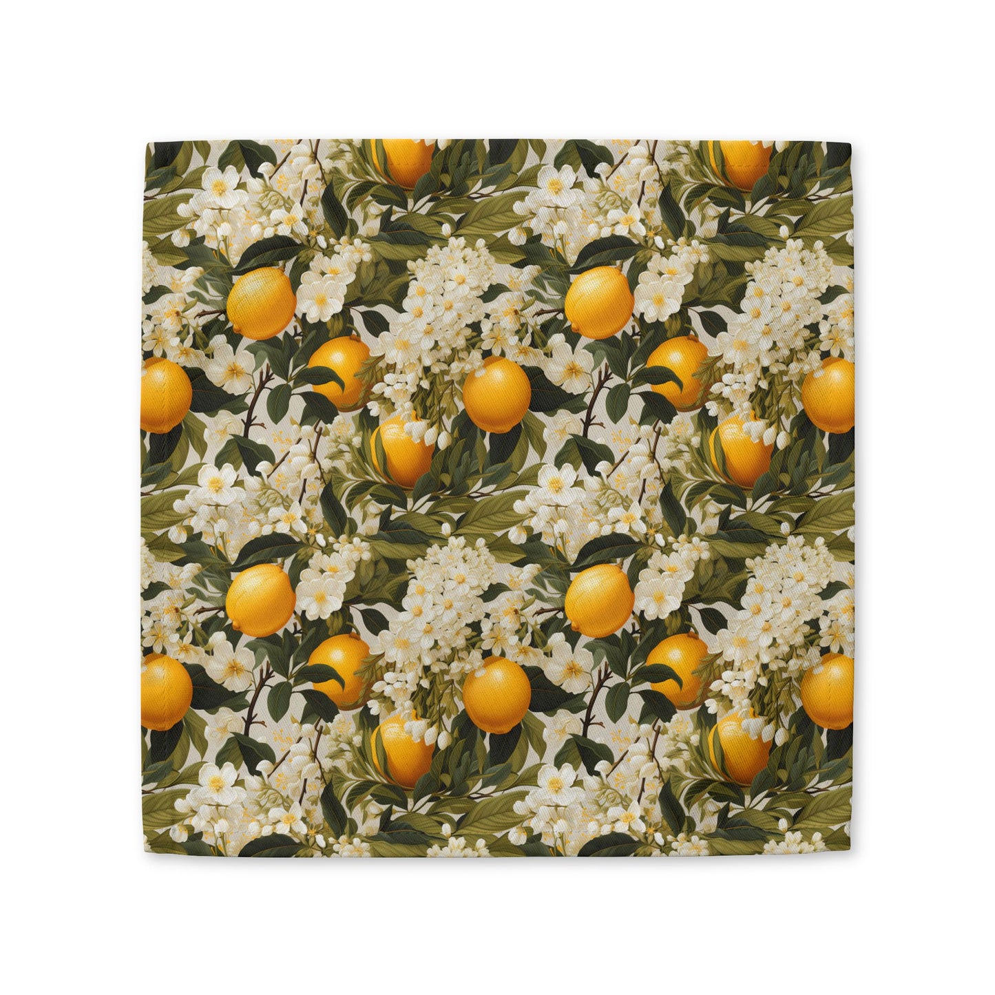 Lemony Blossoms cotton twill napkin