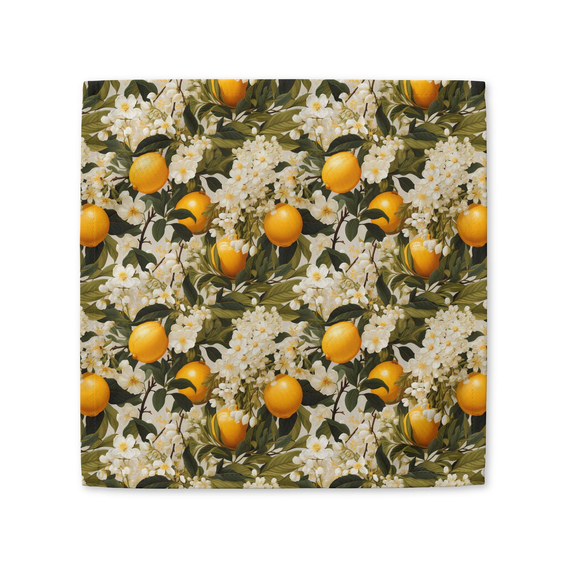 Lemony Blossoms cotton twill napkin