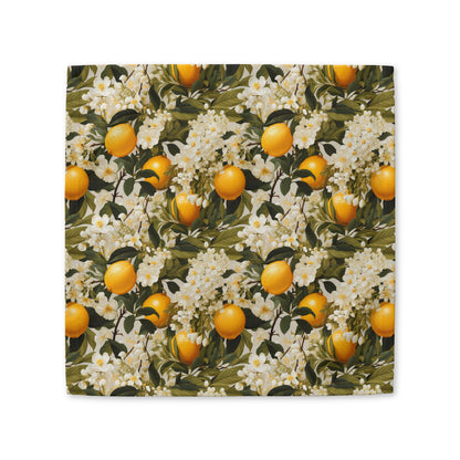 Lemony Blossoms cotton twill napkin