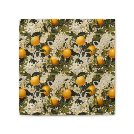 Lemony Blossoms cotton twill napkin