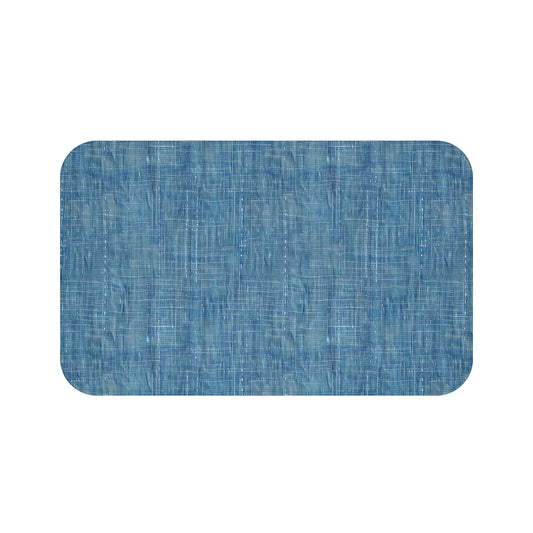 Blue Denim Bath Mat - Step into Comfort and Timeless Denim Charm! Available in 2 sizes.