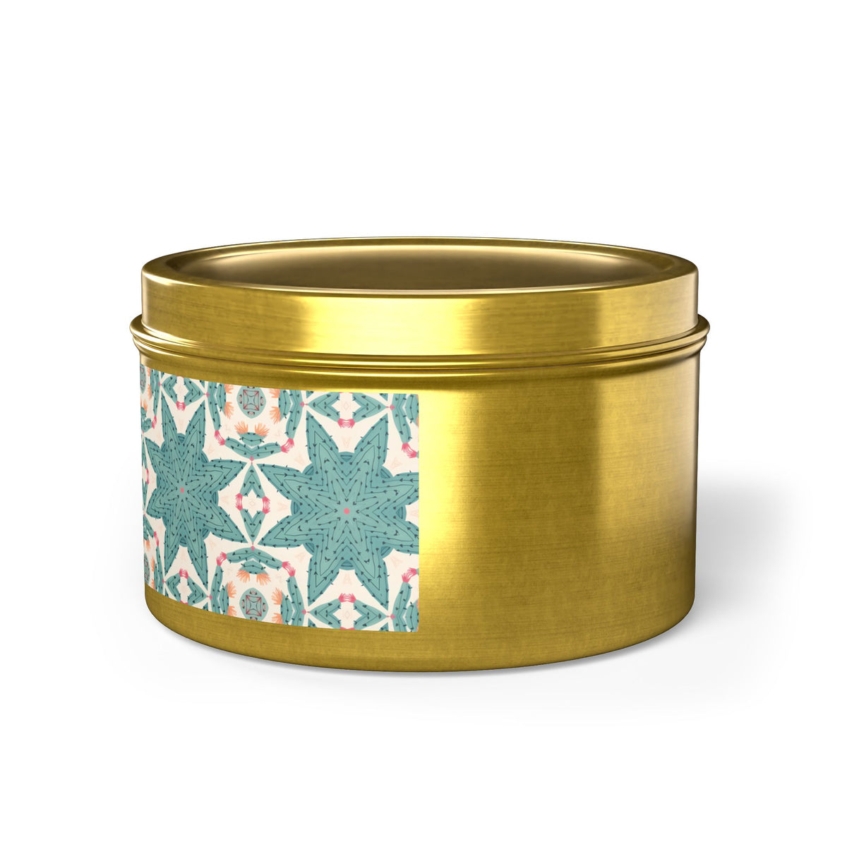 Desert Cactus Star Tin Candle. Southwest Starlight in a Tin. Available in 2 sizes, 3 finishes, and 5 scents.