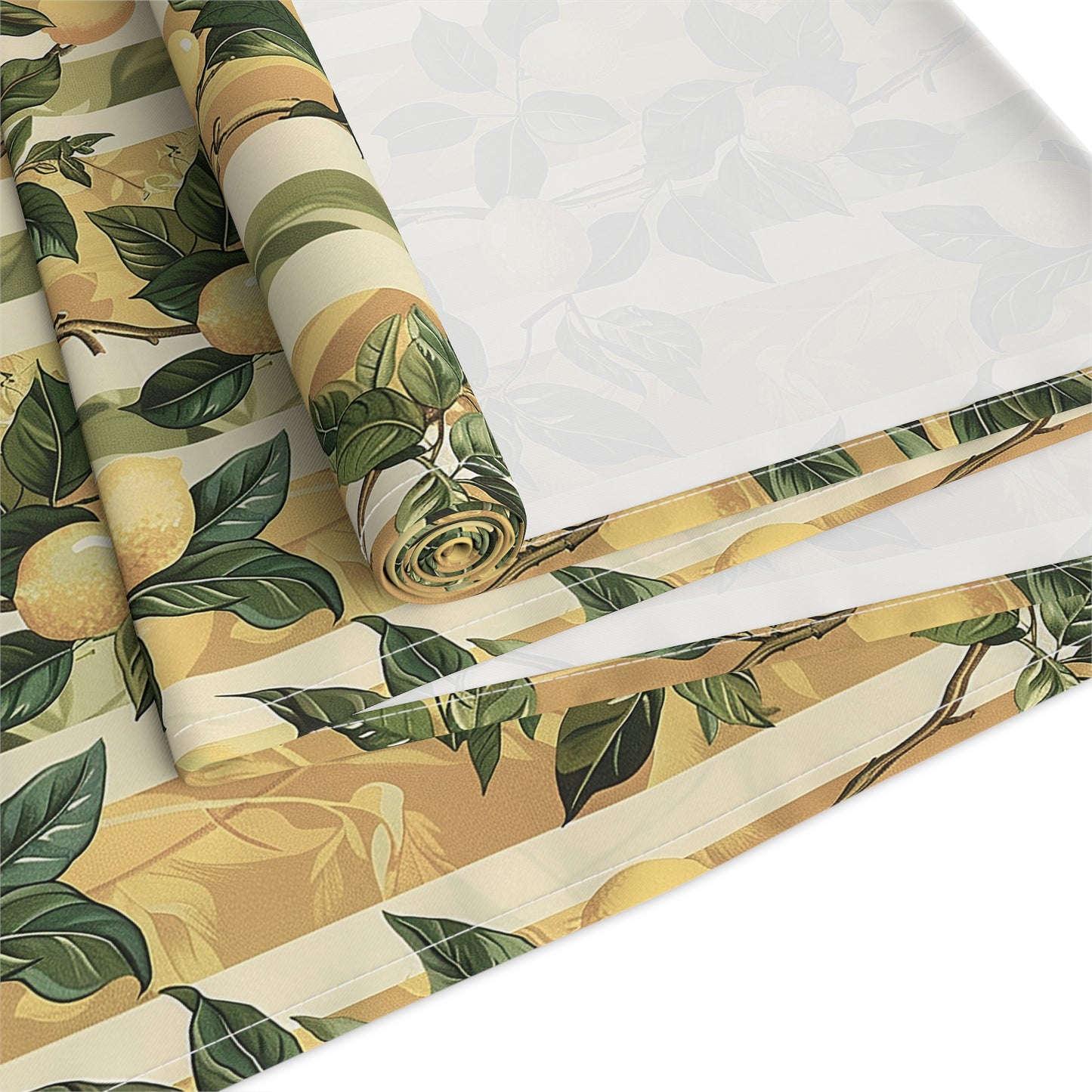 Lemon Grove Elegance Table Runner - Cotton Twill - Available in 2 sizes: 16" x 72" and 16" x 90".