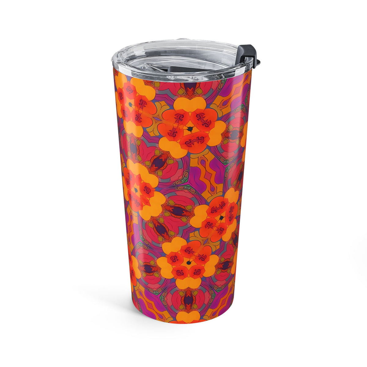 Kaleidoscope Blossom Charm Insulated Tumbler - 20 oz. Stainless Steel, Glossy Finish
