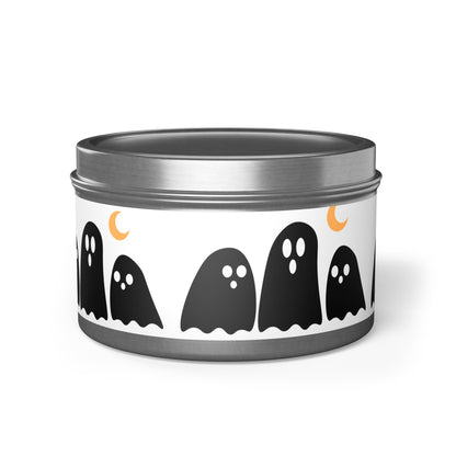 Spooky Specter Glow Tin Candle. Ghostly Glow To Go. Available in 2 sizes, 3 finishes, and 5 scents.