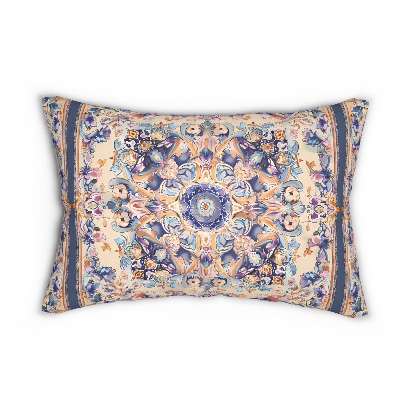 Lilac Moorish Dream Lumbar Pillow - Spun Polyester - Double-Sided Print - Concealed Zipper - 20" x 14"