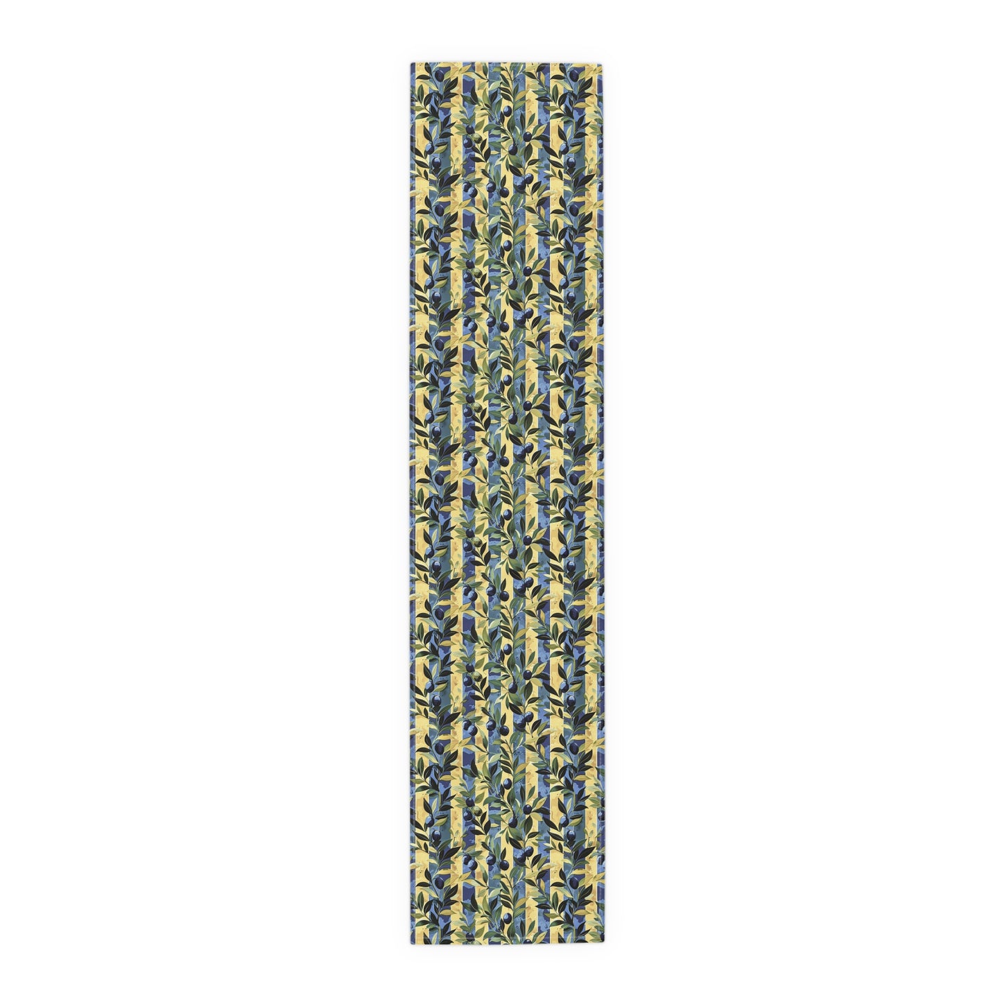 Olive Orchard Stripes Table Runner - Cotton Twill - Available in 2 sizes: 16" x 72" and 16" x 90".