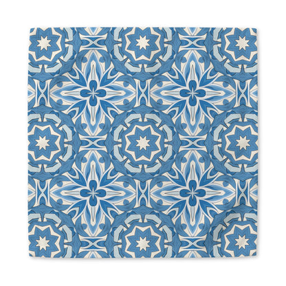 Delft Blue Star Tile cotton twill napkin