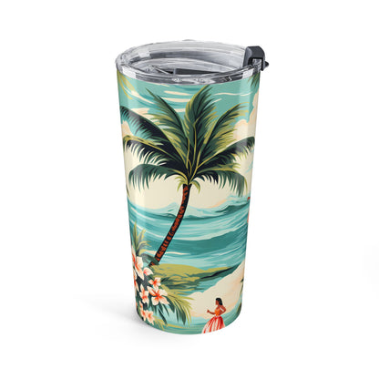 Retro Hawaiian Hula Insulated Tumbler - 20 oz. Stainless Steel, Glossy Finish
