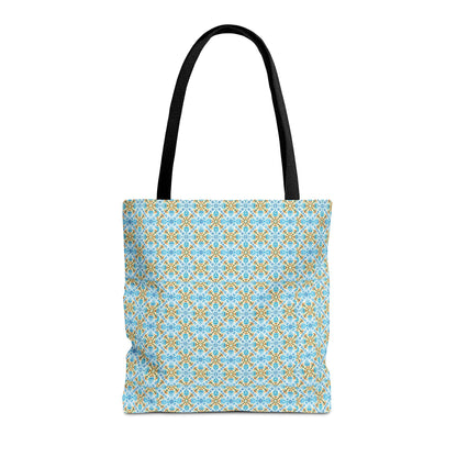 Mediterranean Mosaic Tote Bag - Cool, Calm, Collected - Carry Mediterranean Charm Everywhere! Available in 3 sizes.