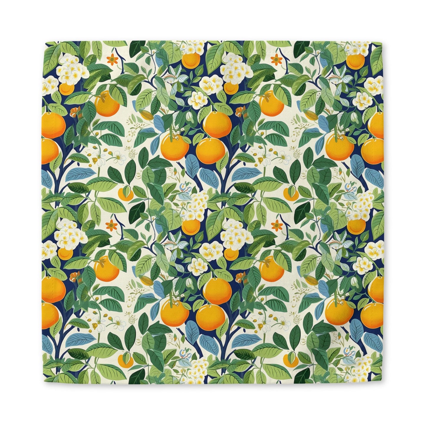 Happy Oranges & Blossoms cotton twill napkin