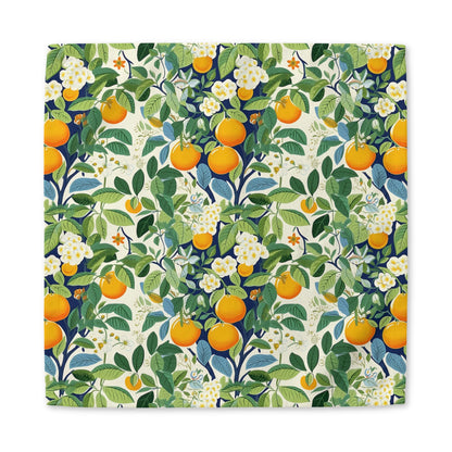 Happy Oranges & Blossoms cotton twill napkin