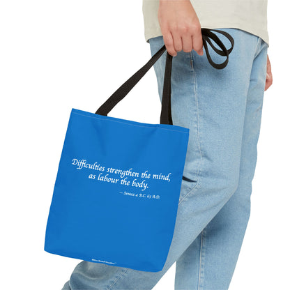 Strength Through Challenges Tote Bag - Carry Wisdom - Embrace Strength! Available in 3 sizes.