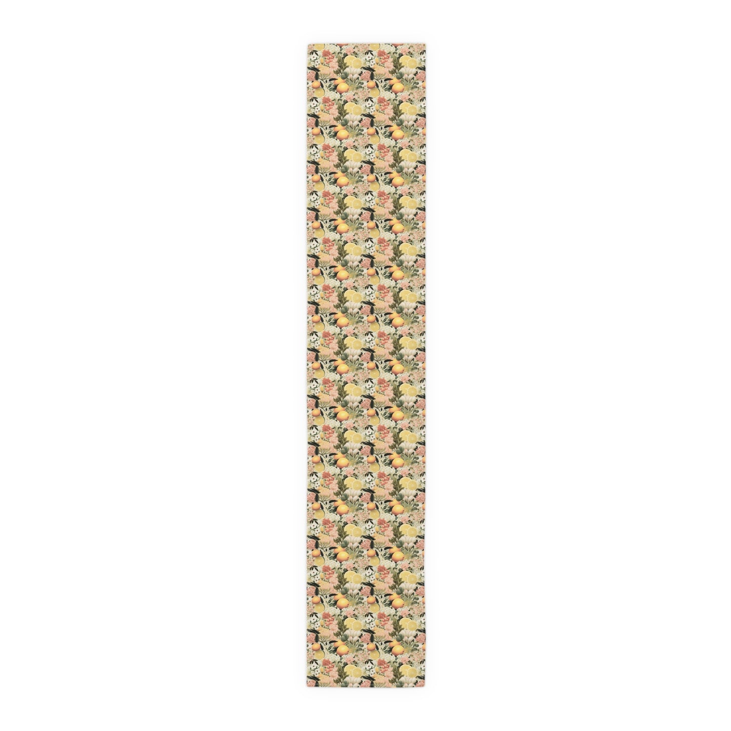 Old World Citrus Delight Table Runner - Cotton Twill - Available in 2 sizes: 16" x 72" and 16" x 90".