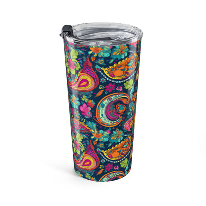 Psychedelic Paisley Party Insulated Tumbler - 20 oz. Stainless Steel, Glossy Finish