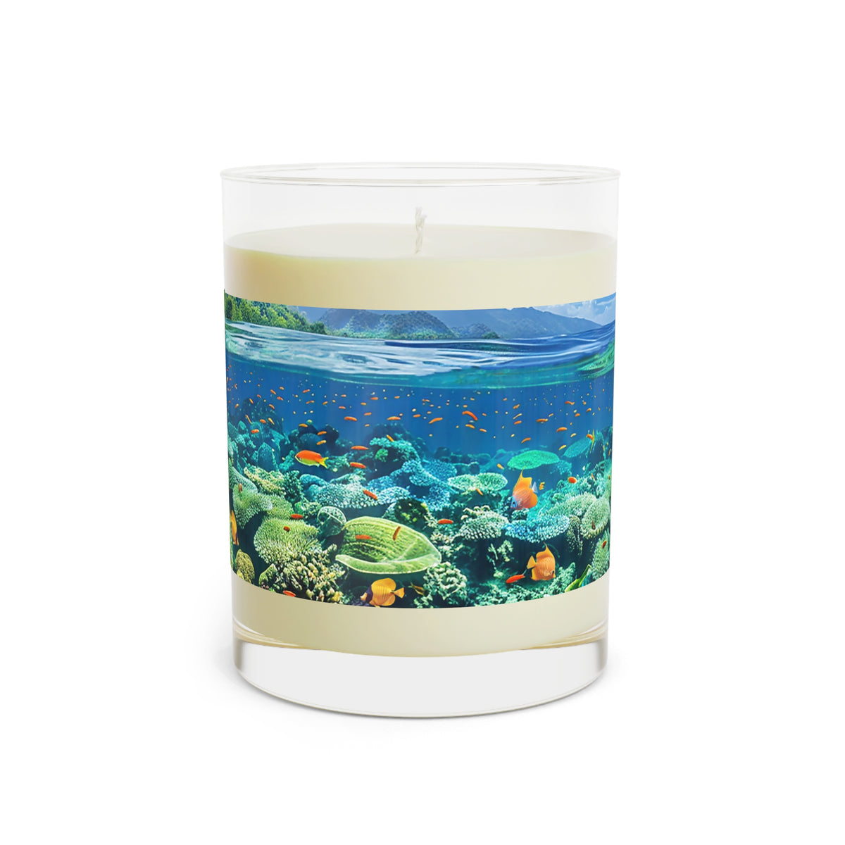 Coral Reef Dreamscape 100% Soy Wax Scented Candle - 11 oz. Full-Glass, Phthalate-Free & Lead-Free - Three Fragrance Options