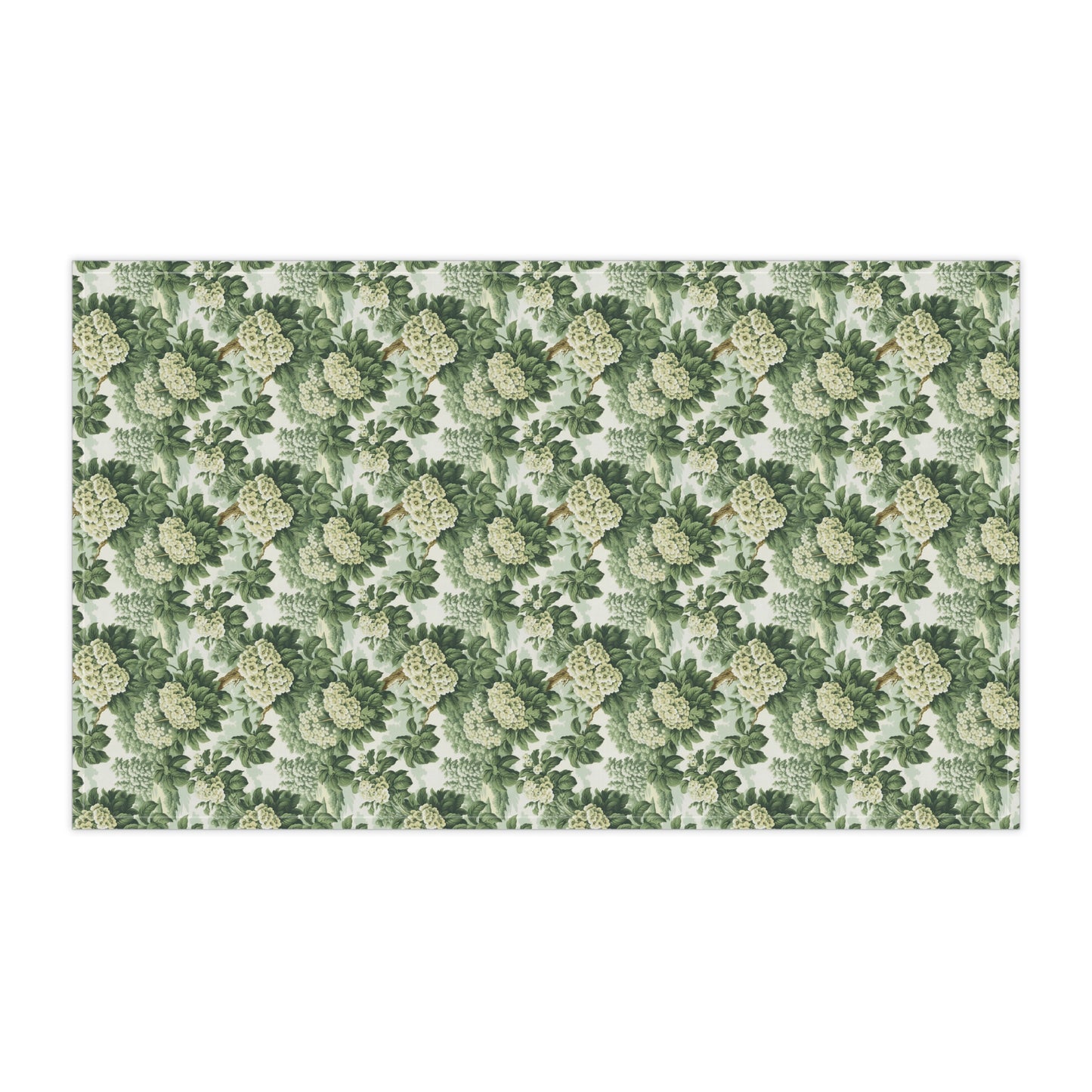 Vintage Green Hydrangea Kitchen Towel - Cotton Twill - 18" x 30"
