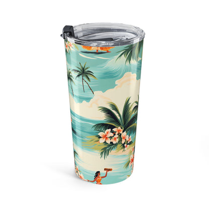 Retro Hawaiian Hula Insulated Tumbler - 20 oz. Stainless Steel, Glossy Finish