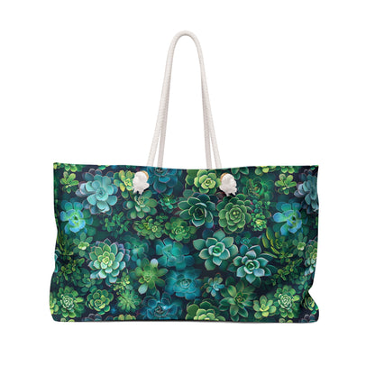 Succulent Forest Weekender Bag - Pack Your Adventures with Nature's Charm!