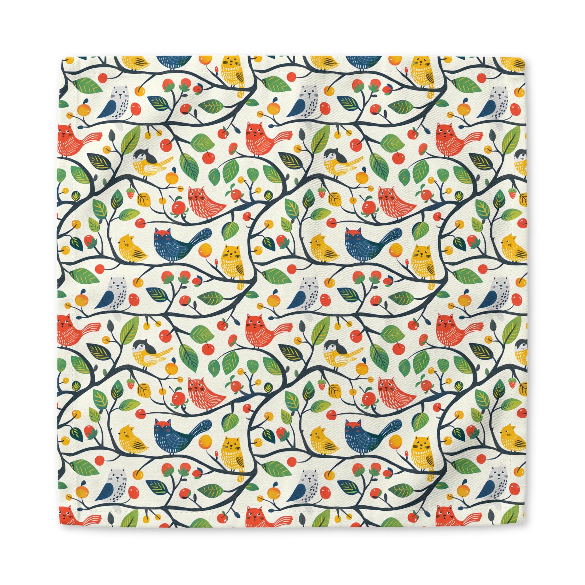 Catbird Tree Designer cotton twill napkin