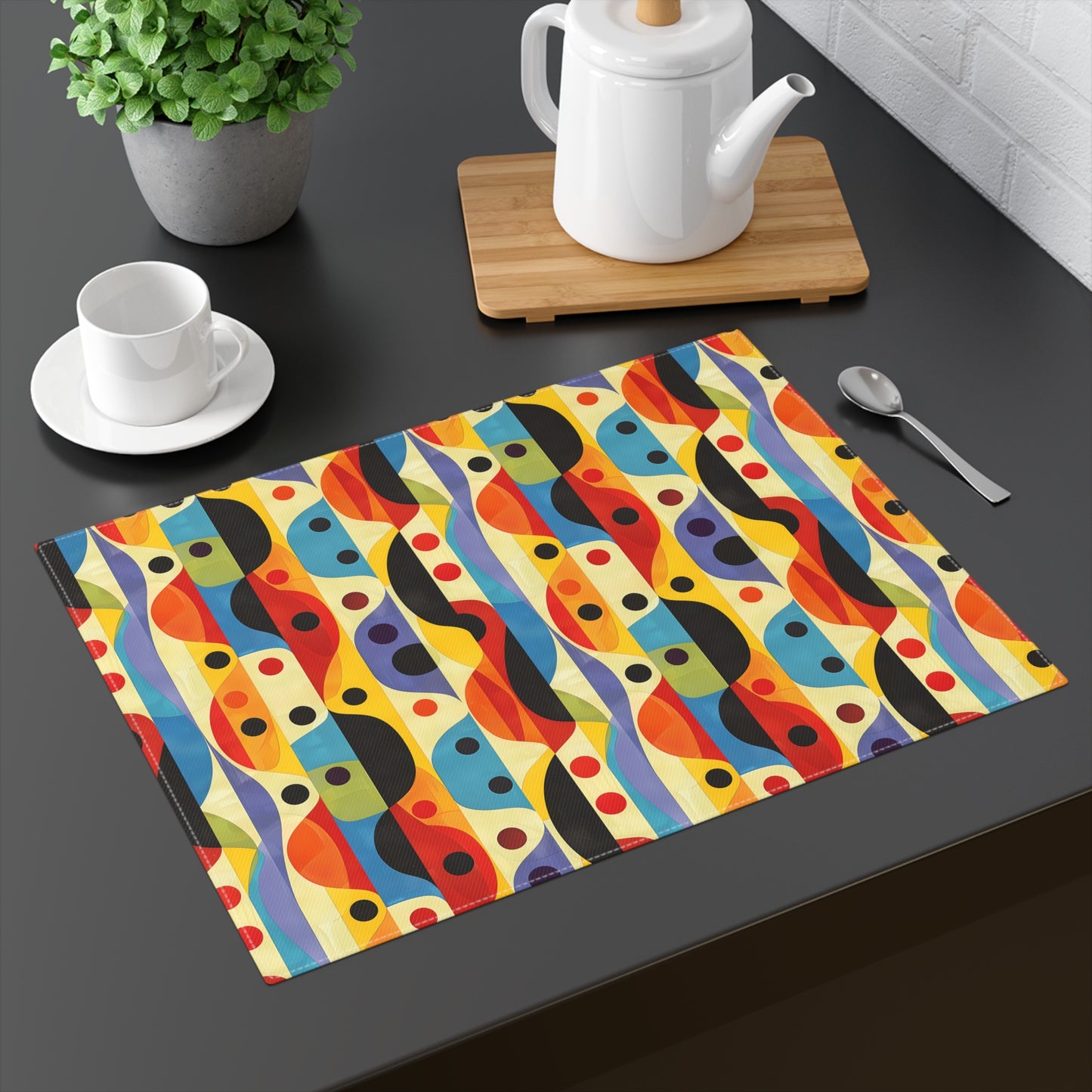 Linear Color Mesa Placemat - 18" x 14".