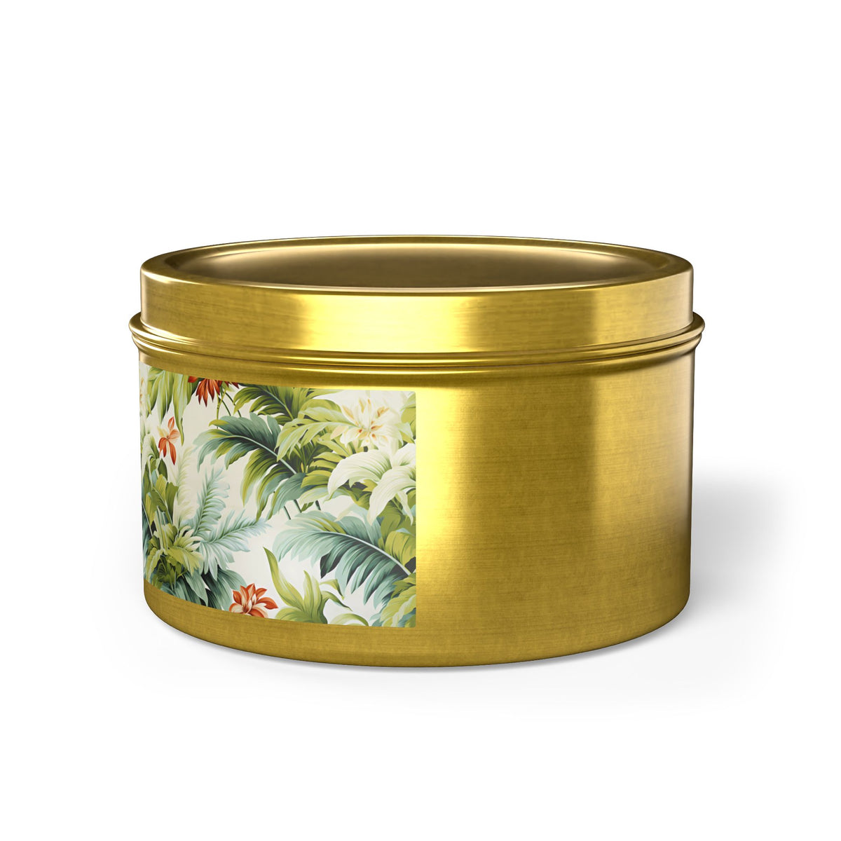 Tropical St. Lucia Palms Tin Candle. Island Serenity To Go. Available in 2 sizes, 3 finishes, and 5 scents.