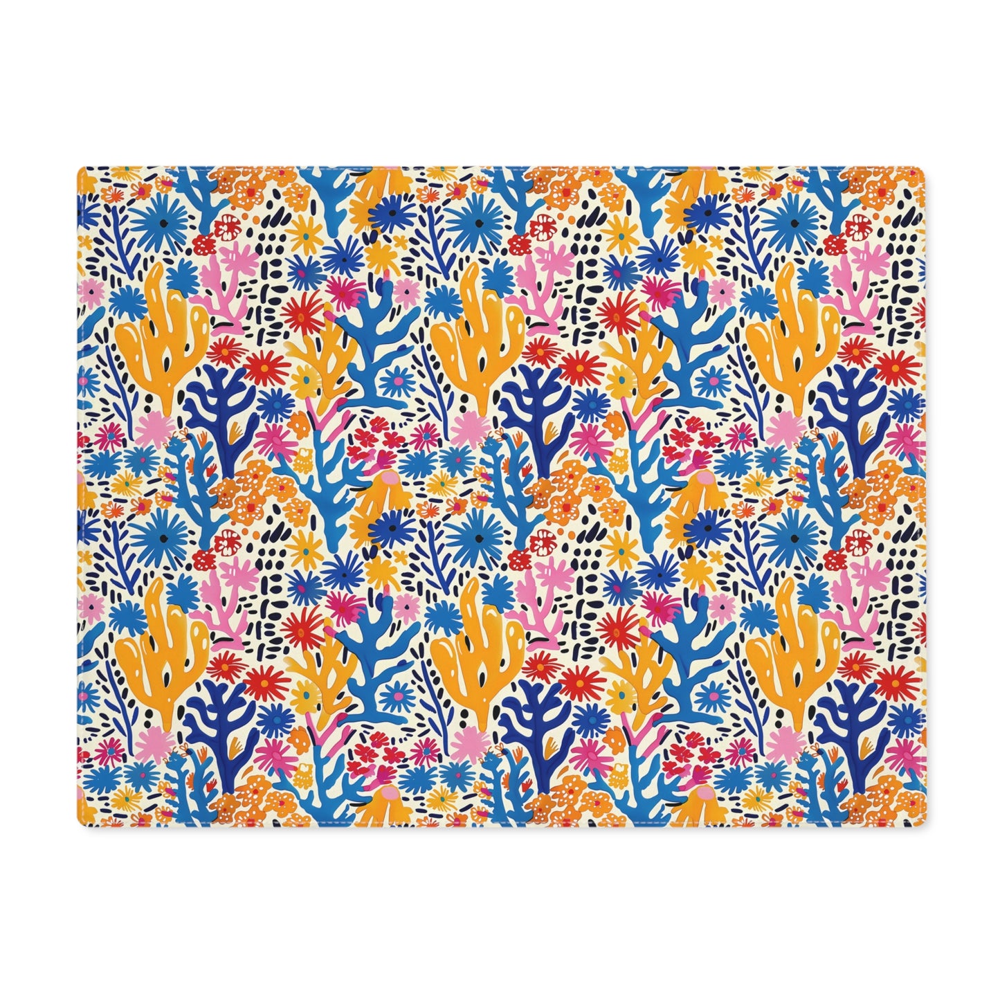 Coral Bloom Harmony Placemat - 18" x 14".