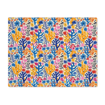 Coral Bloom Harmony Placemat - 18" x 14".
