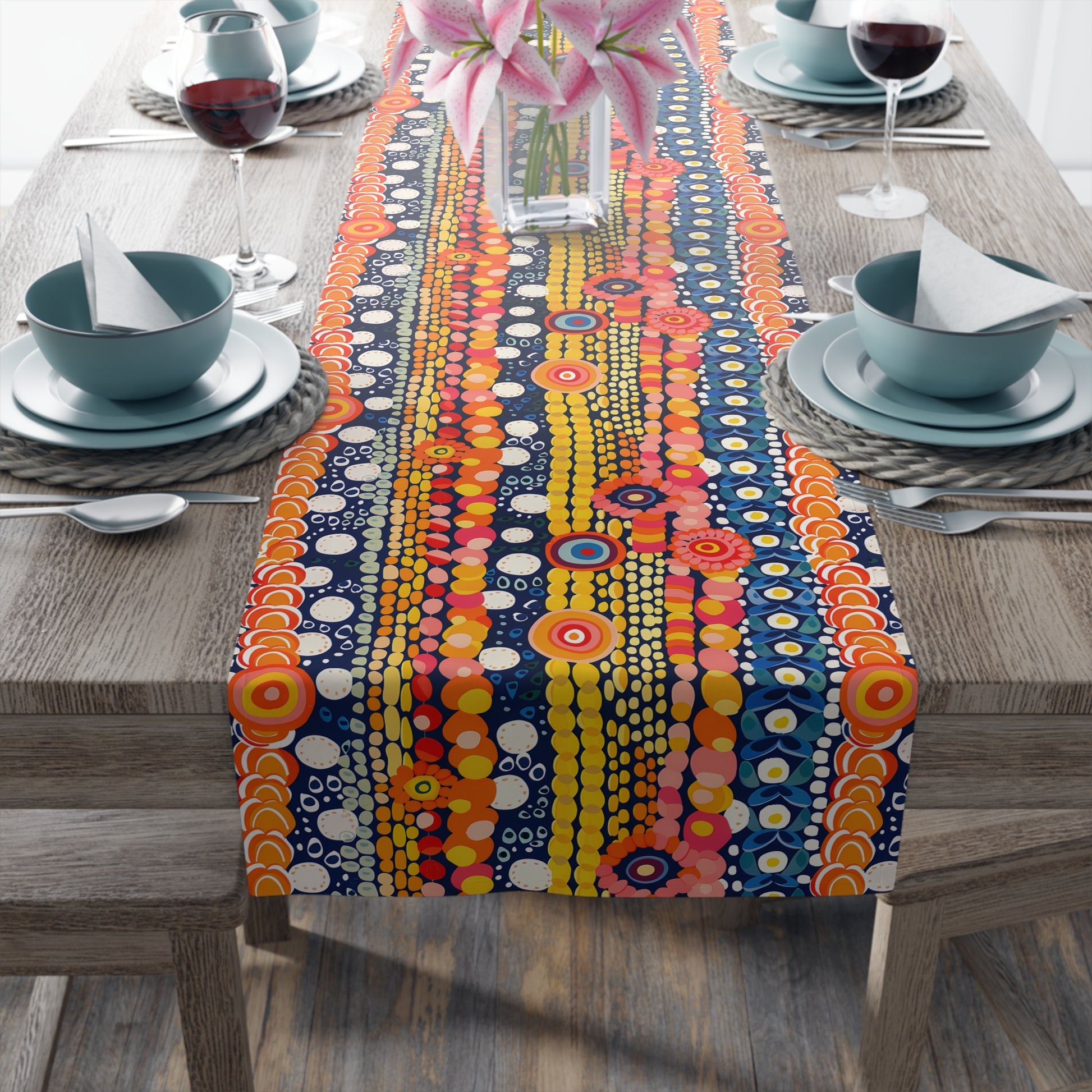 Dotty Delight Table Runner - Bring the Fun to Your Table with a Pop of Dots! Available in 2 sizes.