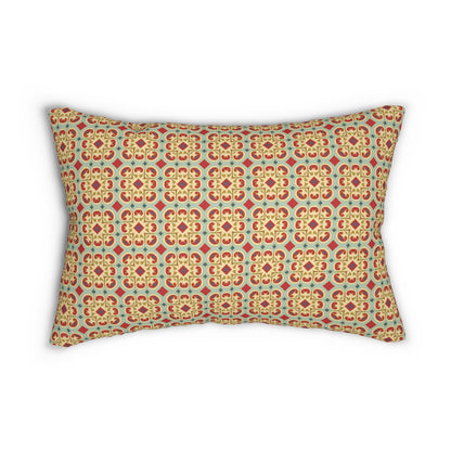 Moorish Mosaic Delight Lumbar Pillow - Spun Polyester - Double-Sided Print - Concealed Zipper - 20" x 14"