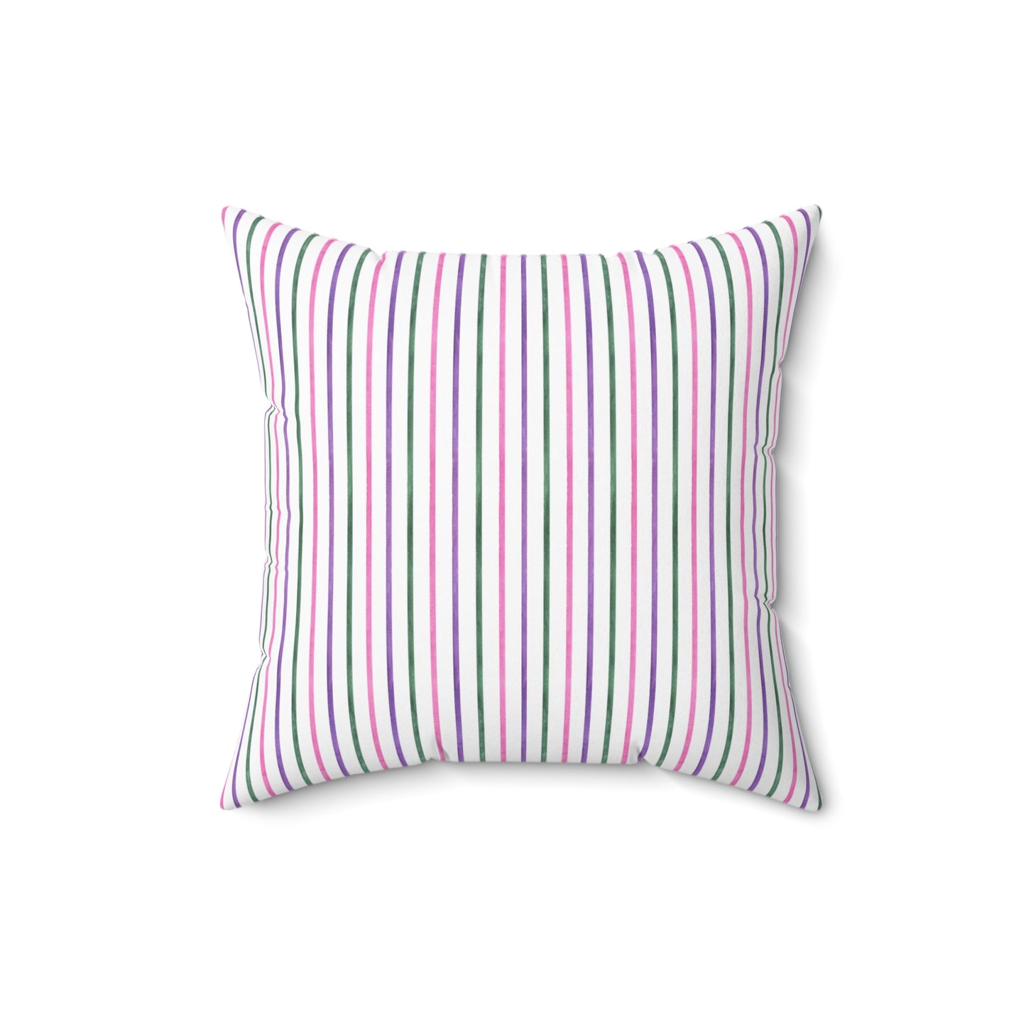 Sorbet Stripe Square Throw Pillow - Spun Polyester - Double-Sided Print - Concealed Zipper - Available in 4 sizes