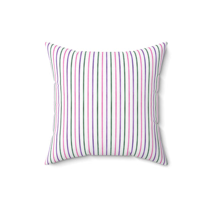 Sorbet Stripe Square Throw Pillow - Spun Polyester - Double-Sided Print - Concealed Zipper - Available in 4 sizes