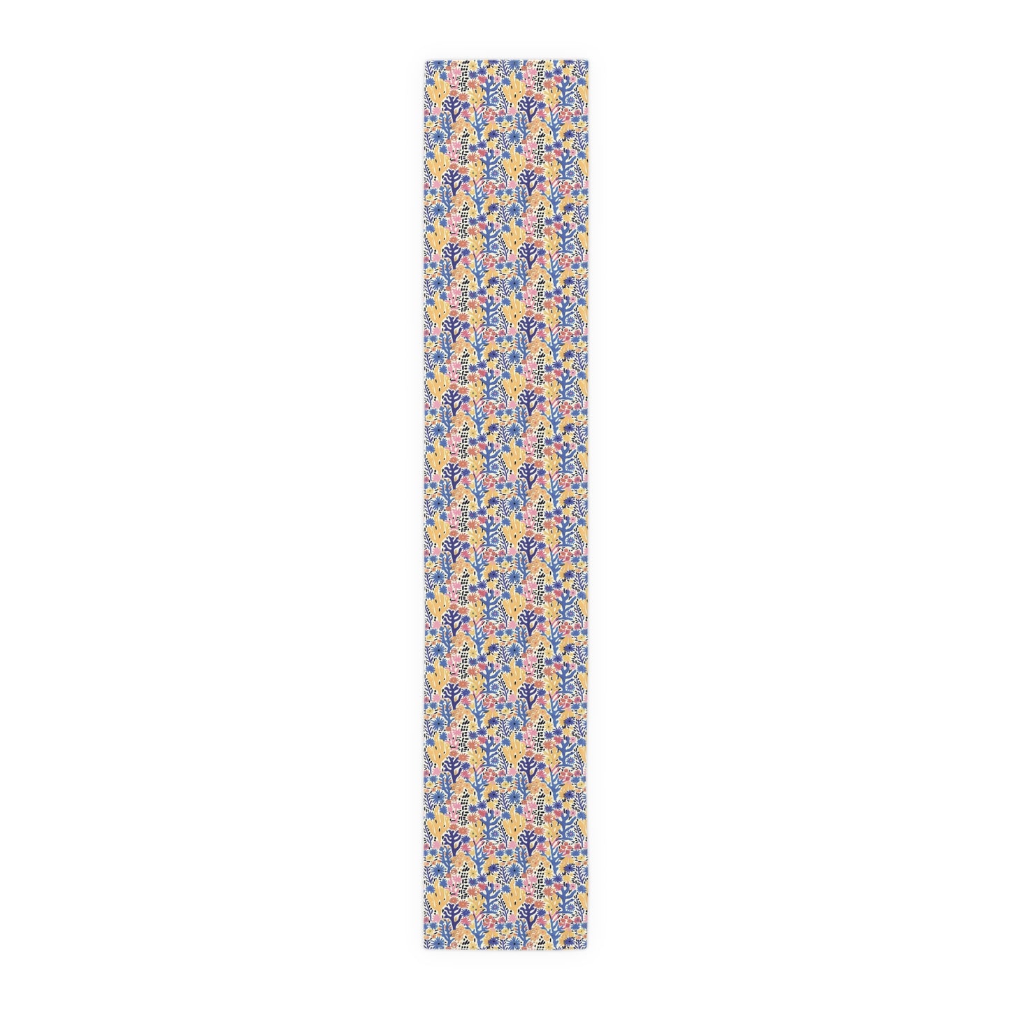 Coral Bloom Harmony Table Runner - Cotton Twill - Available in 2 sizes: 16" x 72" and 16" x 90".
