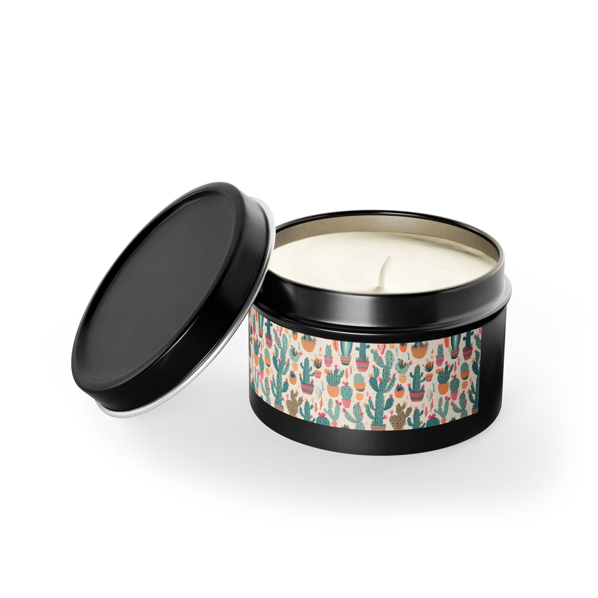 Desert Bloom Boom Tin Candle. Desert Blooms in a Tin. Available in 2 sizes, 3 finishes, and 5 scents.