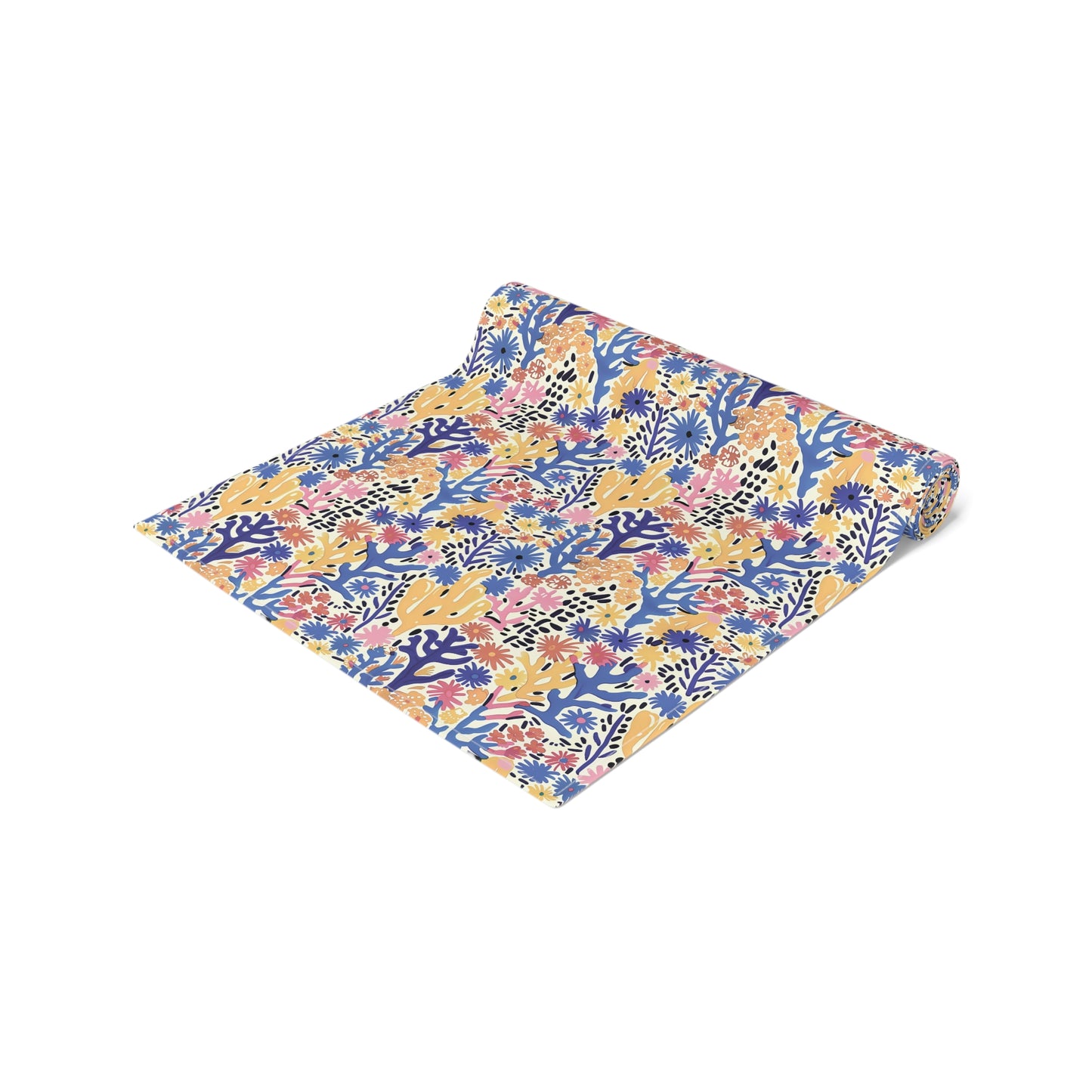 Coral Bloom Harmony Table Runner - Cotton Twill - Available in 2 sizes: 16" x 72" and 16" x 90".