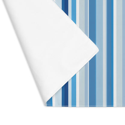 Shades of Light Blue Stripes Placemat - 18" x 14".