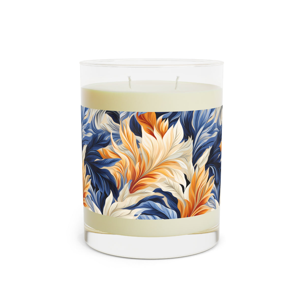 Feathered Fresco Fusion 100% Soy Wax Scented Candle - 11 oz. Full-Glass, Phthalate-Free & Lead-Free - Three Fragrance Options