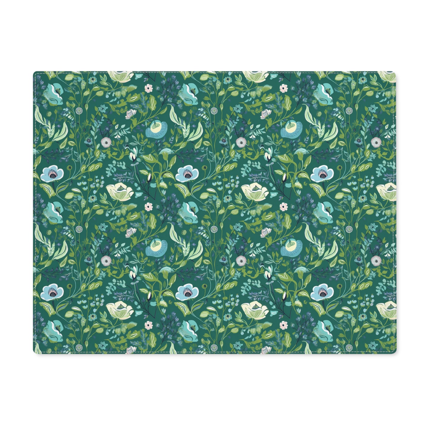 Serene Green Floral Placemat - 18" x 14".