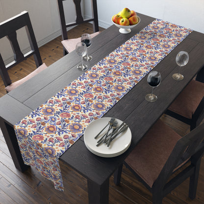 Regal Blossom Table Runner - Cotton Twill - Available in 2 sizes: 16" x 72" and 16" x 90".